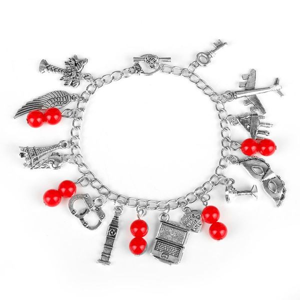 

mqchun fashion jewelry fifty shades of grey charm bracelet tie handcuffs handmade wristlet anklet chain links bracelets bangle-2, Black