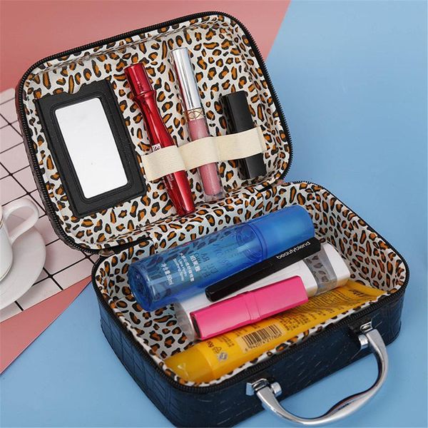 

cosmetic with beauty waterproof necessity makeup fashion women travel bag pattern stone portable organizer case bag mirror pouch cpbqk