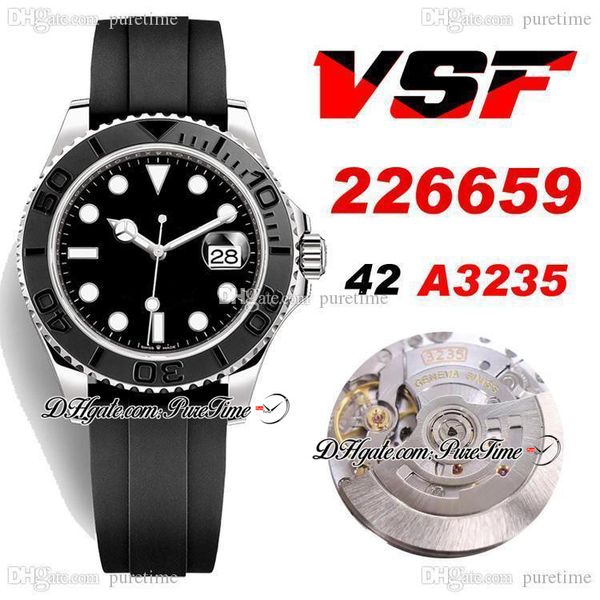 

vsf y-m 42 226659 vs3235 automatic mens watch 3d black ceramic bezel black dial white markers black rubber ptrx edition puretime a01, Slivery;brown
