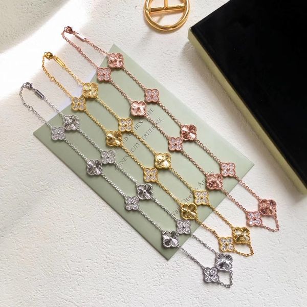 

diamond 50cm flower legth with and 1.4cm women charm pendant necklace wedding jewelry gift ps7002