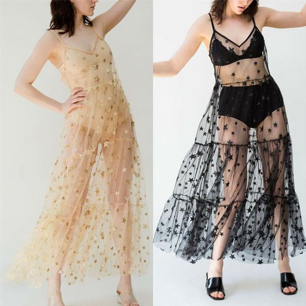 

pink stars sequins dress women 2019 spring summer sweet ladies spaghtti strap princess black lace tulle party dresses holiday, Black;gray