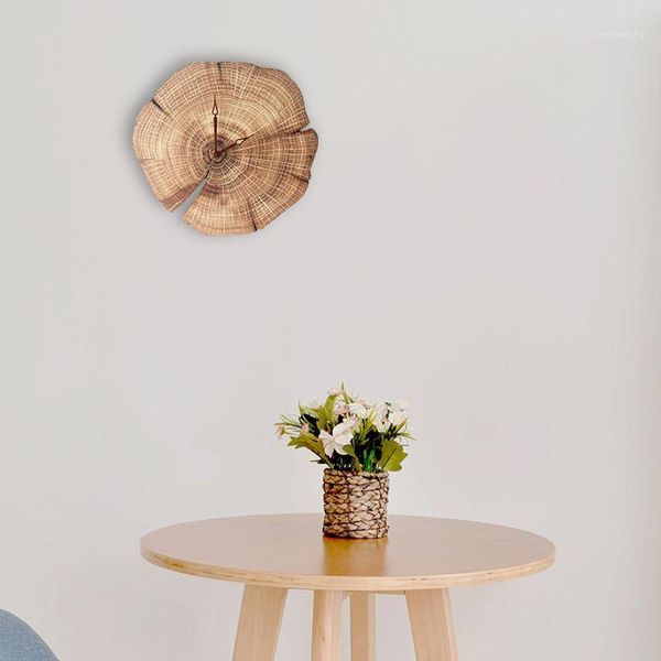 

wall clocks retro wooden clock diy pointer silent art battery operated home decor modern watches decoration1