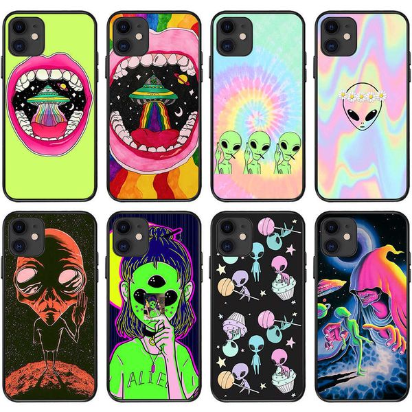 

qacaseier alien cartoon space mobile phone shell is vip mini 12 pro max 11 x xr xs 6 6s 7 plus se 2020 5 5s et shelllk