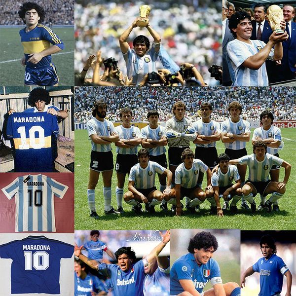 

1978 1986 argentina maradona home away soccer jersey retro version 86 78 maradona football shirt batistuta naples boca youth barca 91 92, Black;yellow