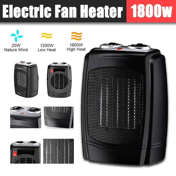 

electric fan heater low-noise 220v 1800w adjustable temperature controller large warming area warmer for home office portable