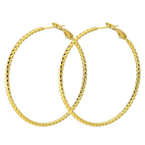 

mxgxfam titanium steel 4 gold color spire circle hoop серьги (1 вариант) ювелирные изделия для женщин мода 40 мм, Golden;silver