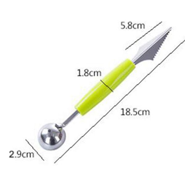 

2 in1 dual head fruit ball carving knife kiwi fruit waterlemon scoop melon baller digger ice spoon platter spoon h bbyksi