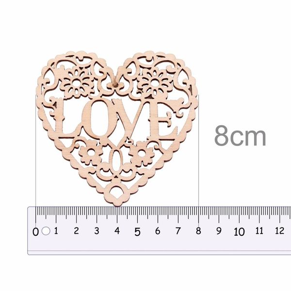 

fengrise 10 шт. пакет деревянные любовь сердце висит орнамент лазерное вырезать свадебное украшение мистер миссис деревенский свадебный дере