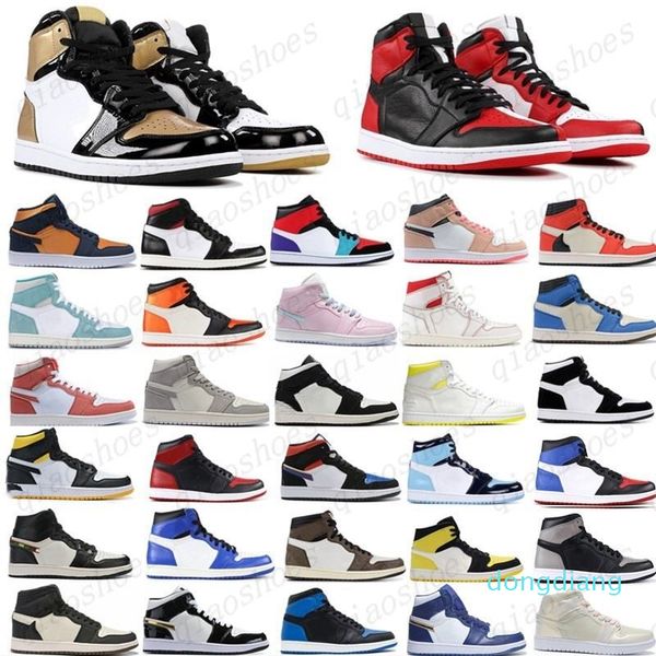 

new pine green black 1s basketball shoes jumpman 1 bloodline men sneakers fearless obsidian unc patent gold black toe trainers