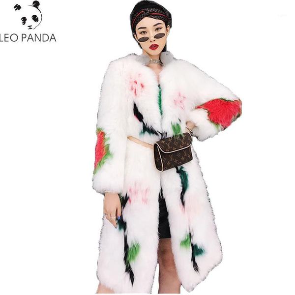 

new fashion spring autumn warm thicken round collar covered button pockets coat female plus size fur real leather coat cy4921, Black