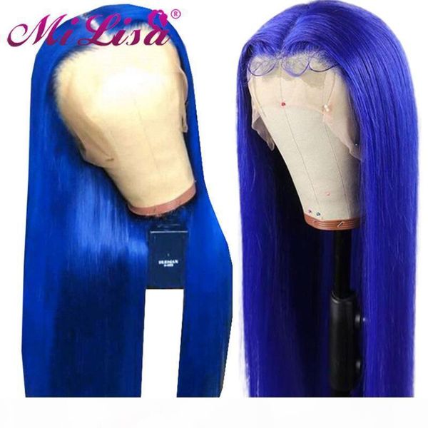 

13x6 x1 straight lace front wig blonde 613 blue orange wig hd transparent lace front human hair for women brazilian remy, Black;brown
