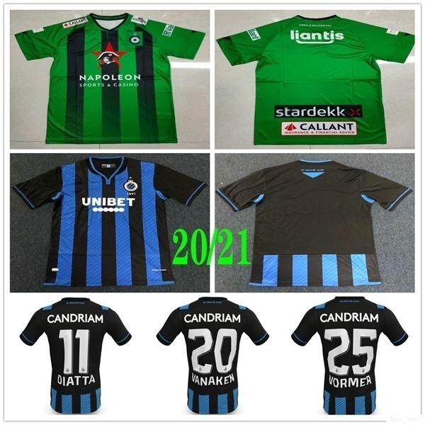 

2020 new club brugge kv soccer jerseys 9 vossen 7 sagna kereke vanaken sterchele vormer custom 20 21 home away football shirt, Black;yellow