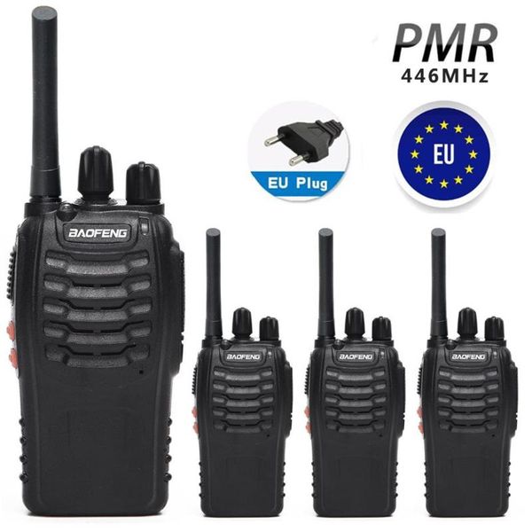 

4pcs baofeng bf-88e pmr 446mhz 0.5w uhf 16ch protable walkie talkie with usb charger handheld ham cb radio bf-888s bf888s