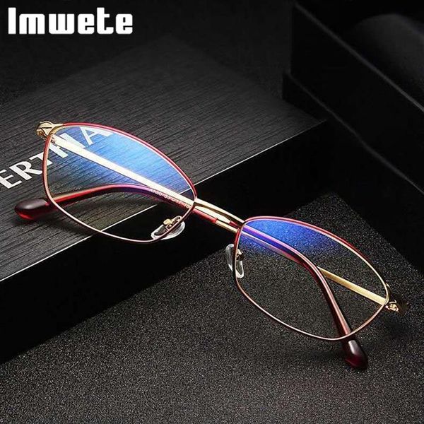 

sunglasses imwete reading glasses women anti blue light blocking presbyopia fashion metal hyperopia eyewear 1.0 1.5 2.0 2.5, White;black