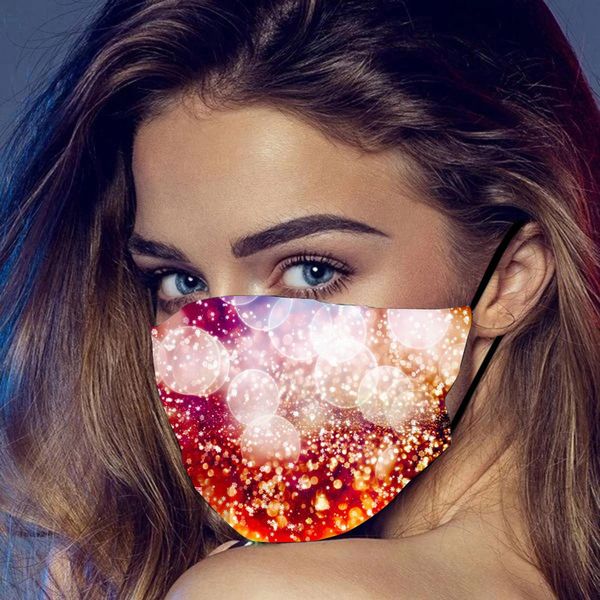 

new year 2021 fashion snowflake 3d happy printing christmas face masks dust-proof breathable washable designer mask for