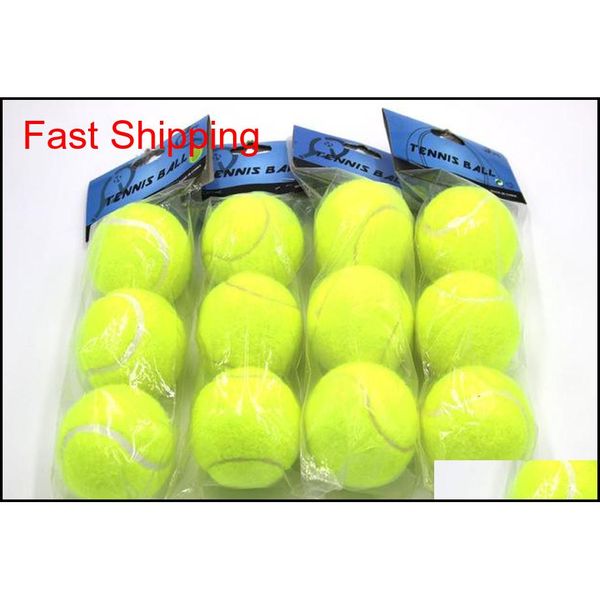 

training standard tennis ball rubber good bounce 1.3 meters durable tennis playing official ball neon yello qylals bdepack2001