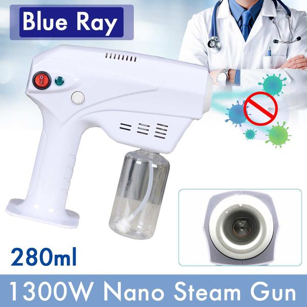 

1300w 280ml nano sprayer machine disinfection blue light nano steam spray gun disinfection hair nano spray gun household
