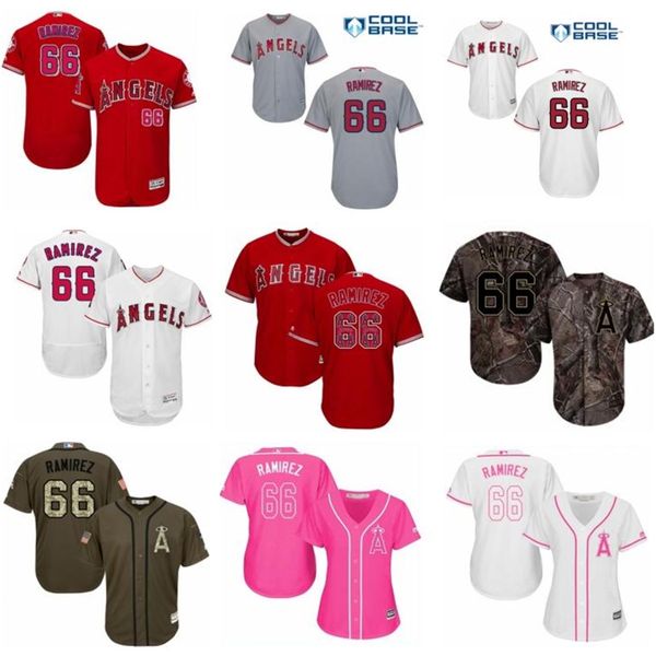 

custom los angele angel of leave name number 66 j. c. ramirez baseball jersey men women youth jerseys, Blue;black