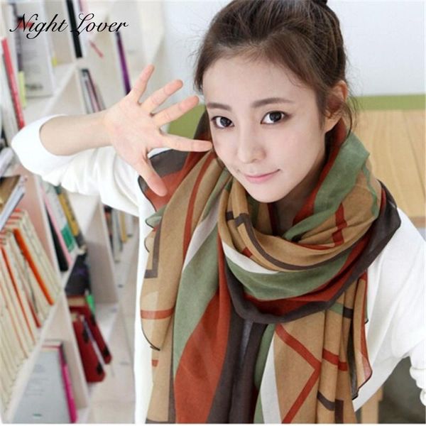 

warm long soft cotton voile scarves shawl wrap cozy scarf for woman girl 170 cm*80 cm1, Blue;gray
