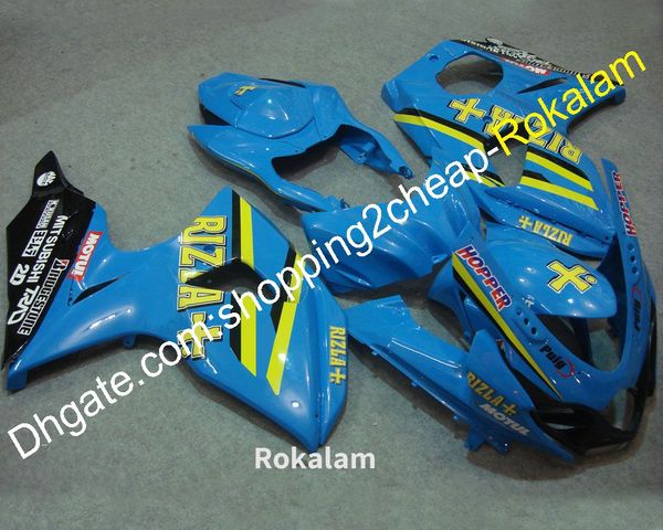 Beliebte Verkleidung für Suzuki Motorrad K9 GSXR1000 2009 2010 2011 2012 2013 2014 2015 2016 GSXR 1000 Blaues Verkleidungsset (Spritzguss)