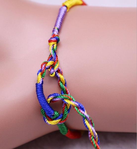

factoryk0jtluxury colorful purple infinity bracelet handmade girls jewelry braid cord strand braided friendship bracelets gb1