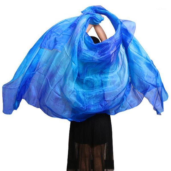 

stage wear 100% real chinese silk veil customized handmade dyed shawl women scarf costume accessory belly dance pure natural1, Black;red