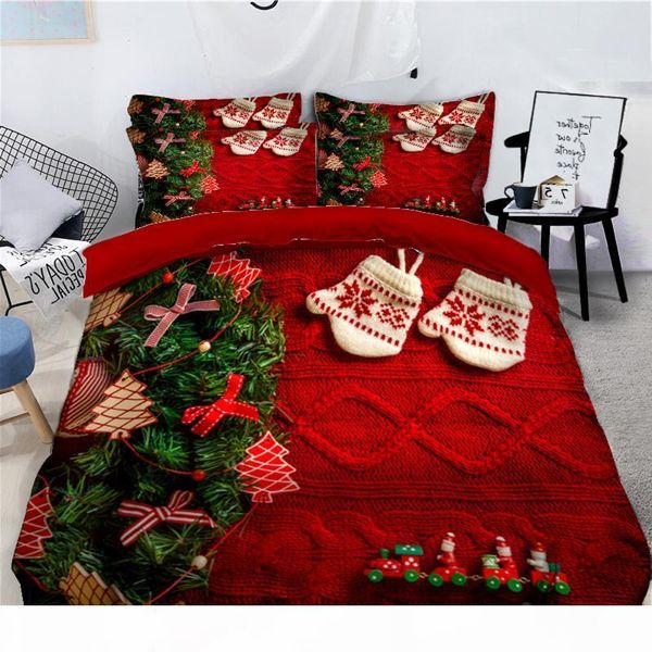 

мода рождество печати постельных набор зеленый рождественская елка pattern bed утешитель наборы домашний текстиль пододеяльник наволочки cps