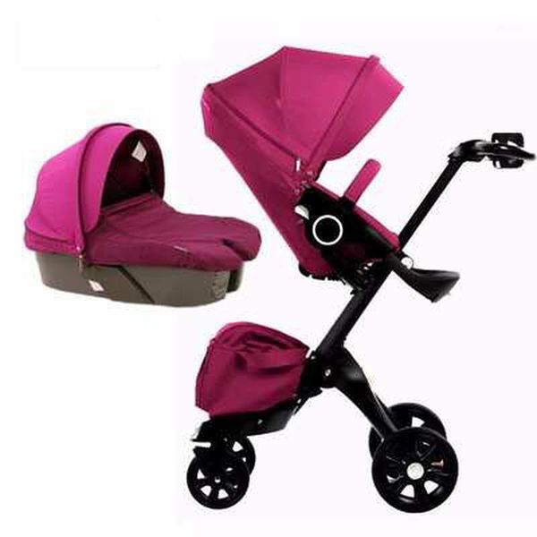 

luxury baby stroller high landscape 2 in 1 baby car two way travel dolly folding portable trolley portable stroller1