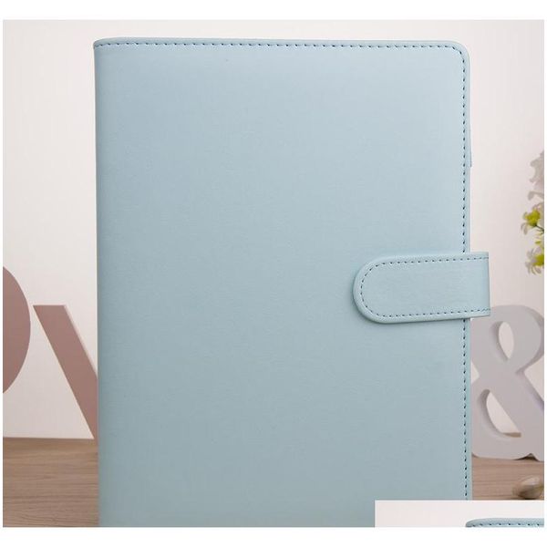 

a6 pu leather notebook binder bundle 6 ring binder solid color planner office s sqcxon item_home