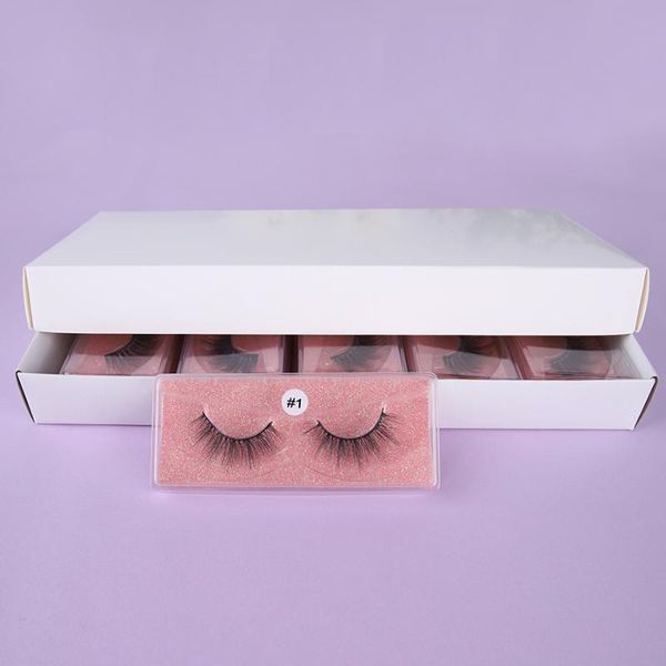 

false eyelashes faux 3d mink lashes fluffy dramatic makeup beauty wispy eyelash natural long lash with transparent boxes