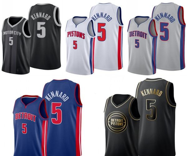 

detroit pistons men luke kennard basketball jersey, Black