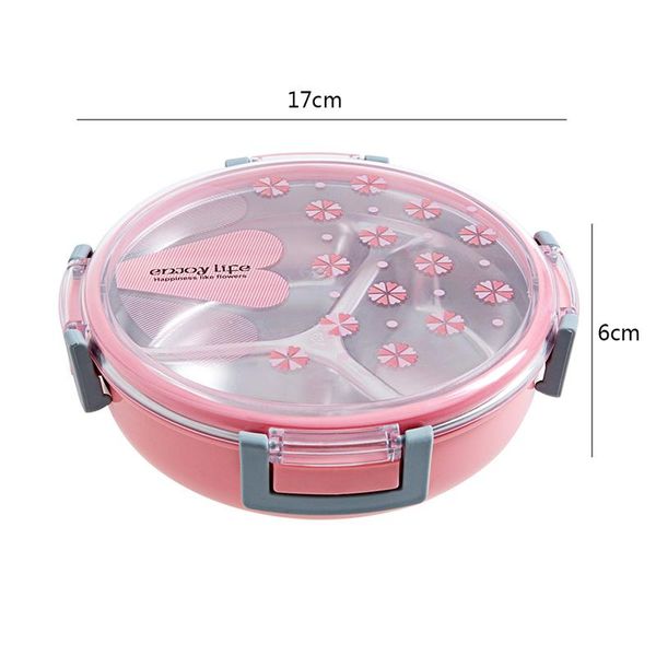 

tuuth healthy plastic stainless steel food container portable lunch box school picnic food fruit 3 grids container storage box wmtdig