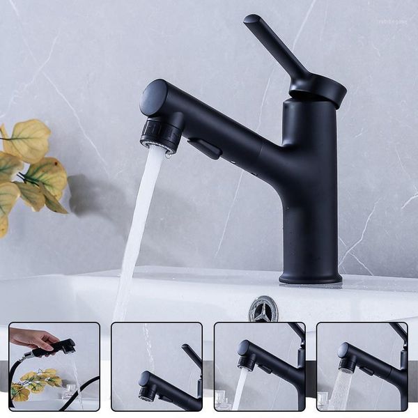 

bathroom sink faucets pull out basin faucet multifunctional and cold water rinser sprayer gargle brushing 3 mode mixer tap1