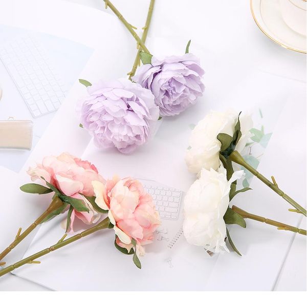 

new peony artificial silk flowers for home decoration wedding bouquet for bride fake flower faux liv jllkqm