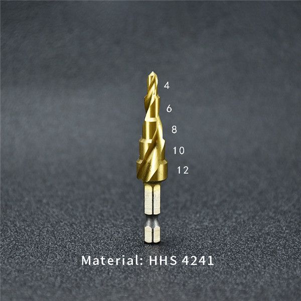

wholesale patented new type pagoda drill bit hexagonal high speed steel hss spiral groove stepped tower hole opener