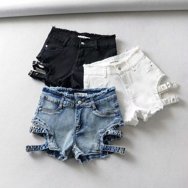 

2020 summer new flannel denim shorts women's pants, Blue