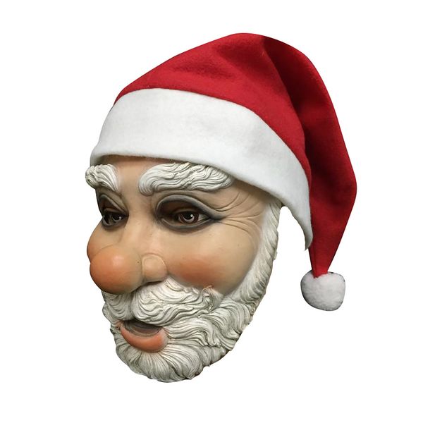 

2021 последний отпуск платье латекс рождество funny ball party show full реквизит super soft santa halloween mask new