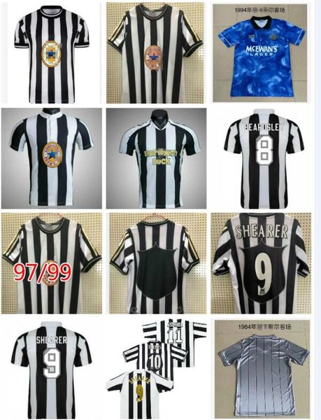 

1995 1996 1997 1998 shearer 9 camiseta de fútbol asprilla 11 retro soccer jerseys home 2005 2006 retro owen 10 maillot de foot, Black;gray