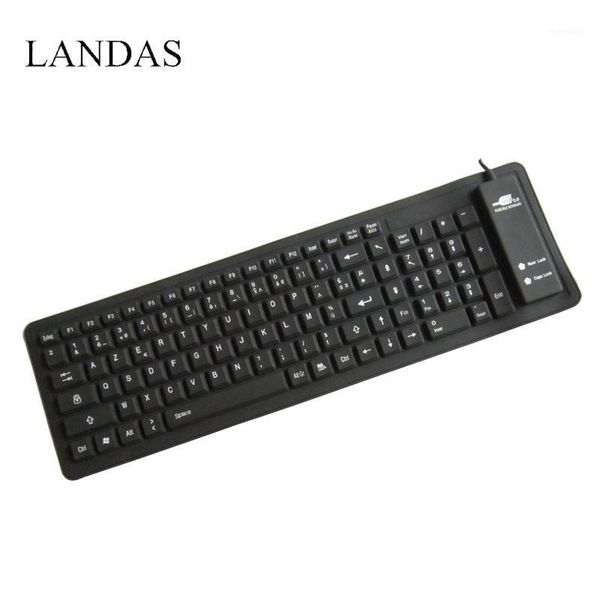 

landas silicone french keyboard for notebook rolled waterproof wired silicone keyboard french spanish for deskpc1