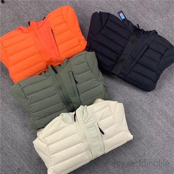 

2021 hooded winter lightweight hooded down jacket casual trendy jacket hooded cap black puffer jacket mens warm coat fy7359