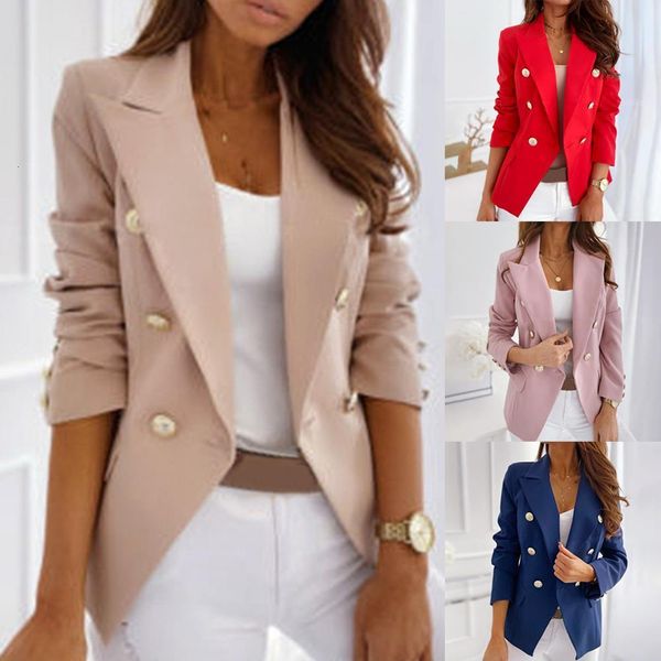 

button ladies blazer woman 2020 work suit women's jacket office lady formal women blazers and jackets female blazer femme, Black;brown
