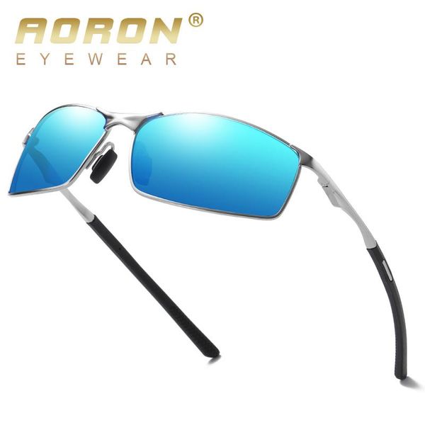 

sunglasses aoron 2021 outdoor driving mens polarized for sports metal frame sun glasses gafas de sol hombre, White;black