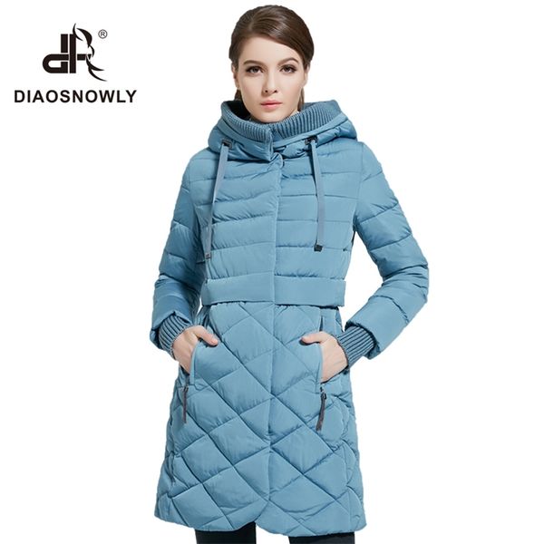 

diaosnowly woman jacket long warm winter women's coat fashionable woman parkas plus size female new winter collection741- 201214, Black