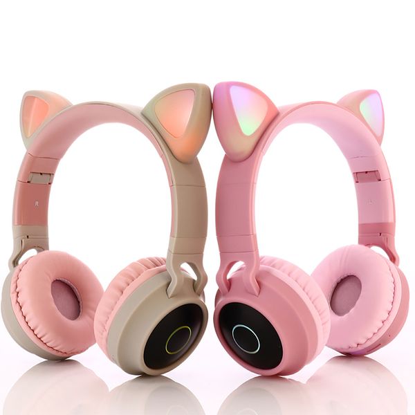2020 Cuffie per cuffie per cuffie wireless per gatti regalo di Natale 2020 Aurbo cuffie per le orecchie da gatto con il microfono Hifi Sound