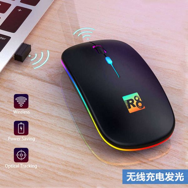 

r8-a6 wirels rechargeable office computer luminous 2.4g silent mouse