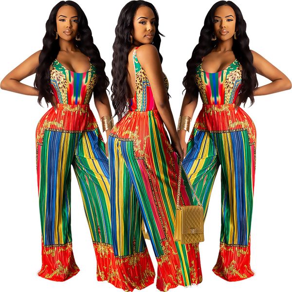 

1m wholesale women clothing printed halter strap jumpsuits can private custom label if and only if meet our minimum requirement, White