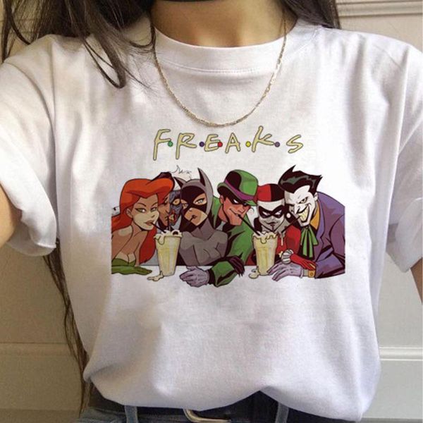 

friends tv show harajuku t shirt women ullzang funny print t-shirt casual vintage 90s tshirt graphic friends tee female, White