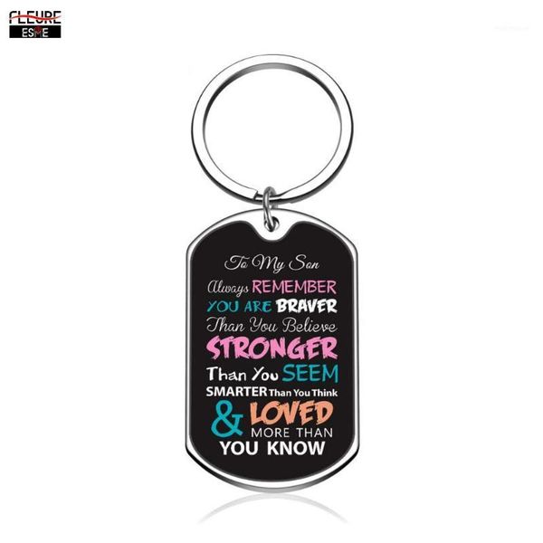 

keychains to my son keychain back school gift from dad mom birthday gifts for teen girls boys always remember you are braver key chain1, Silver