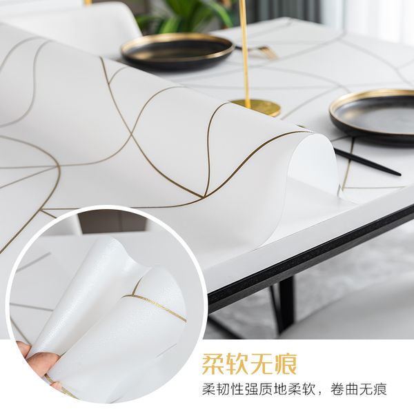 

new ins cloth nordic pvc mat transparent rectangular table student desk tablecloth waterproof oil 2021