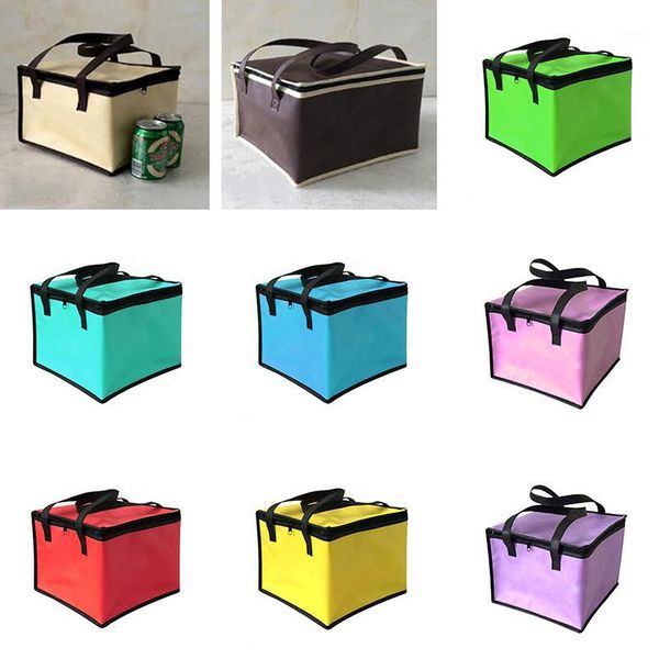 

1 pcs foldable cooler bag lunch picnic bag insulated beach thermal aluminum foil home refrigerator accessories ice bags1